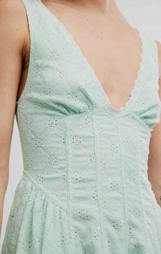 Can't Help It Mini Dress in Mint