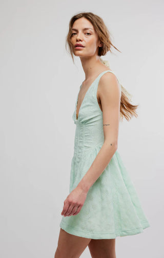 Can't Help It Mini Dress in Mint