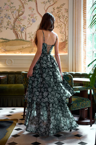 V. Chapman Caterina Dress in Emerald Peony