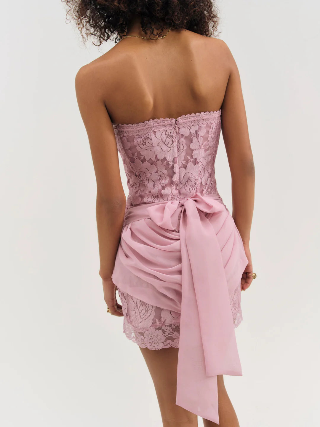 Claudia Rose Lace Strapless Mini Dress – Cattivo