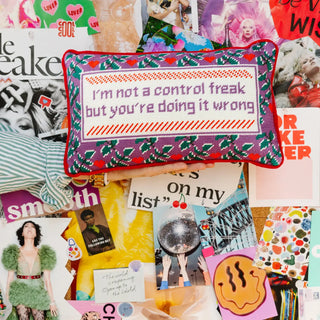 Control Freak Needlepoint Pillow