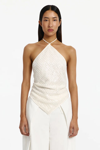 Zenith Sequin Halter Top