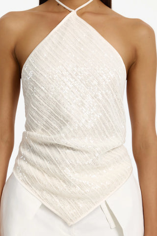 Zenith Sequin Halter Top