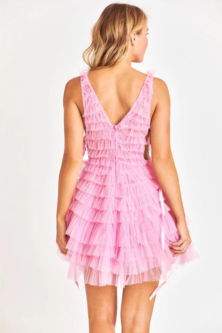 Loveshackfancy Minya Mini Dress in Millennial Pink