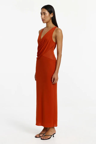 Jolie Maxi Dress in Terracotta