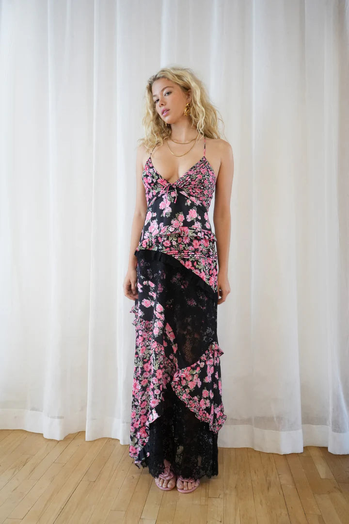 For Love & Lemons Rosalyn Maxi Dress in Black Cattivo For Love & Lemons Rosalyn Maxi Dress in Black Cattivo