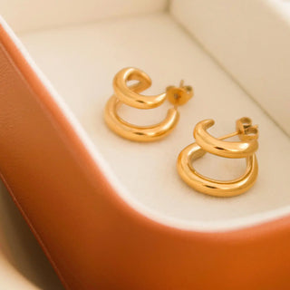 Double Hoop Non-Tarnish Earrings