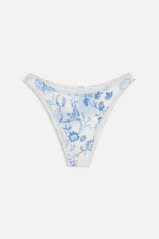 Dove Satin Bottom in Fleur de Bleu