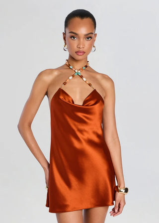Marve Dress in Rust
