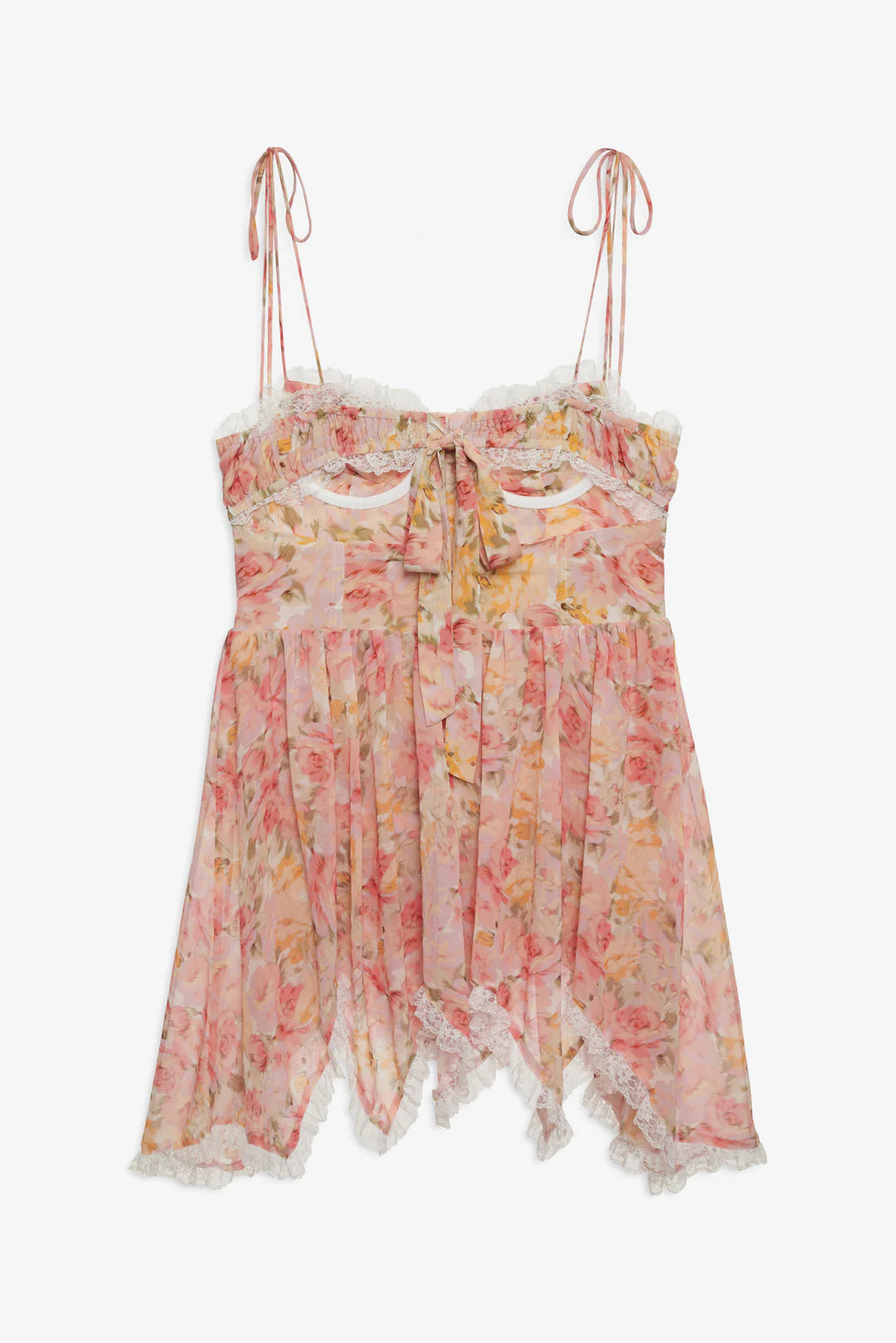 Elea Asymmetrical Mini Dress in Peach Cattivo Elea Asymmetrical Mini Dress in Peach Cattivo