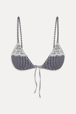 Elena Micro Cotton Bikini Top in Midnight Wishes