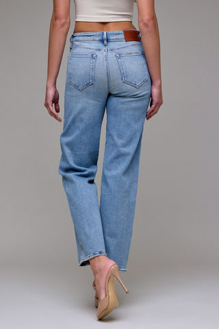 Ella Mid Rise Classic Straight Jean