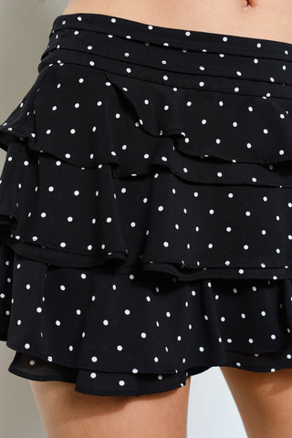 Emma Tiered Polka Dot Ruffle Skirt