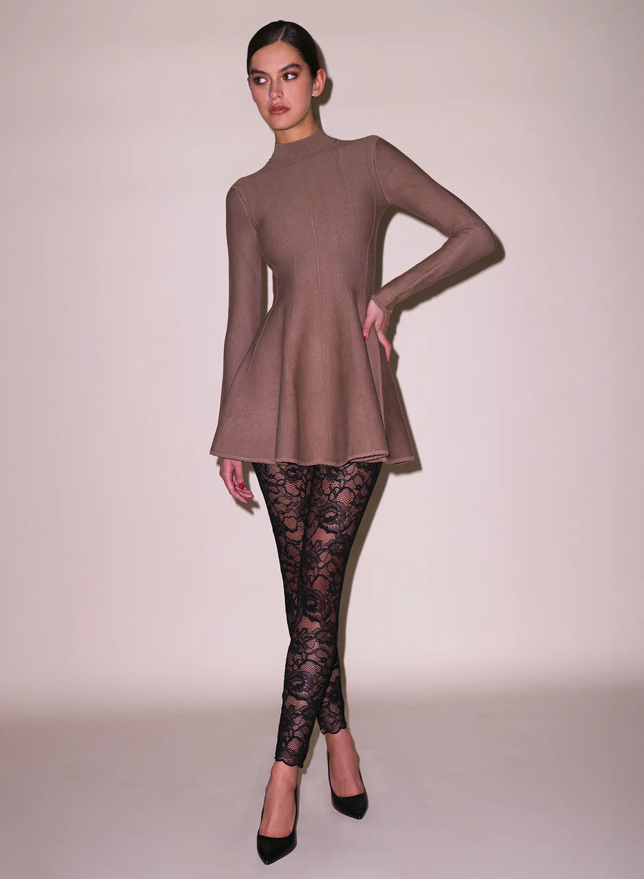 fleur du mal long sleeve corset dress Long Sleeve Flared Corset Dress