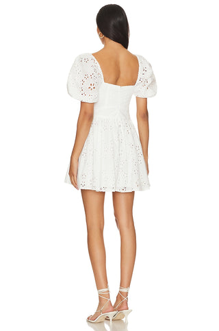 For Love & Lemons Jocelyn Mini Dress in White