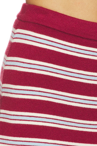 Marialla Cloud Knit Skort in Collegiate Stripe
