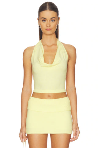 Briar Cloud Knit Halter Top in Morning Light