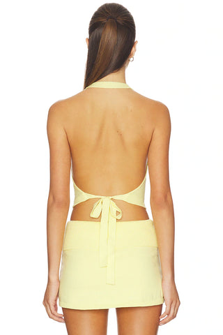 Briar Cloud Knit Halter Top in Morning Light