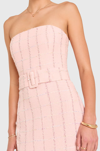 Fae Midi Dress in Charlotte Tweed