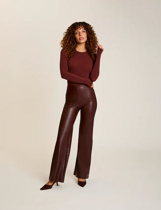 Faux Leather Wide Leg Pant