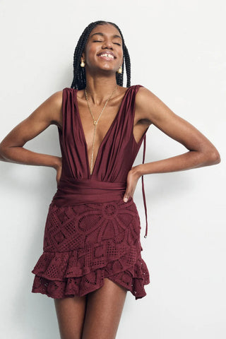 Flower Crochet Mini Dress