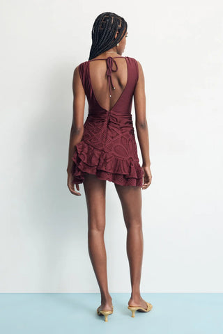 Flower Crochet Mini Dress