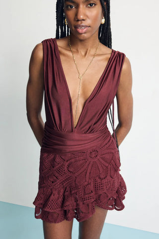 Flower Crochet Mini Dress