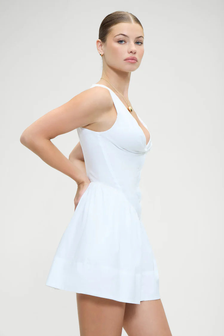Frankies Bikinis Charlotte Corset Poplin Dress in White – Cattivo Frankies Bikinis Charlotte Corset Poplin Dress in White – Cattivo