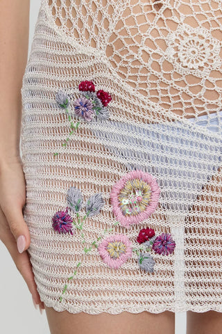 Apollo Crochet Mini Dress