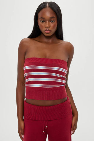 Destiny Cloud Knit Top in Collegiate Stripe