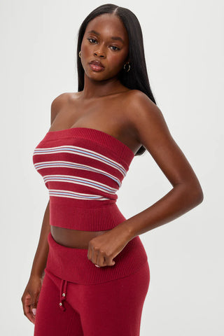 frankies bikinis red stripe dress frankies bikinis Dress one shoulder terry rainbow striped multicolor size medium