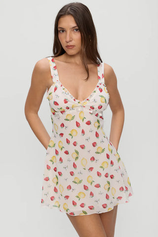 Dreamer Chiffon Mini Dress in Amalfi