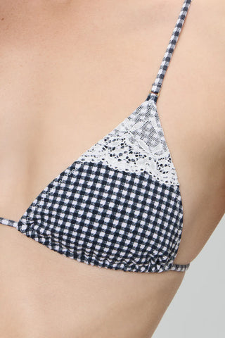 Elena Micro Cotton Bikini Top in Midnight Wishes