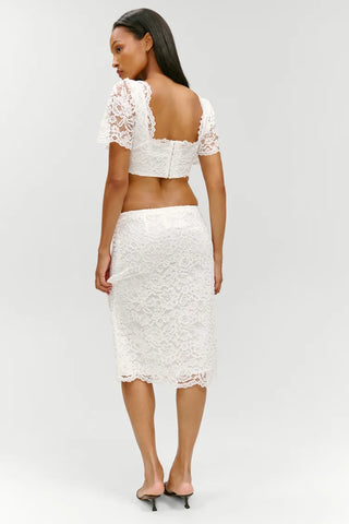 Honeymoon Lace Midi Skirt