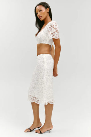 Honeymoon Lace Midi Skirt