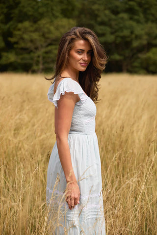 Tallulah Maxi Dress in Porcelain Blue