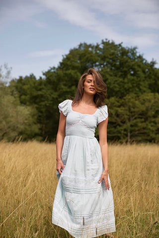 Tallulah Maxi Dress in Porcelain Blue
