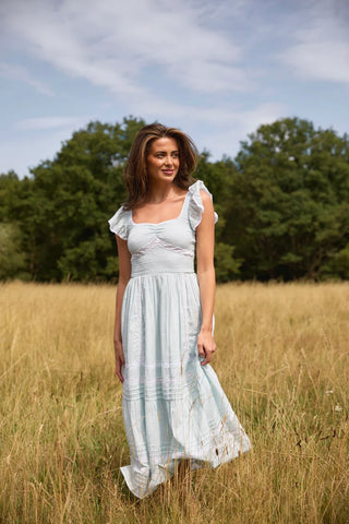 Tallulah Maxi Dress in Porcelain Blue