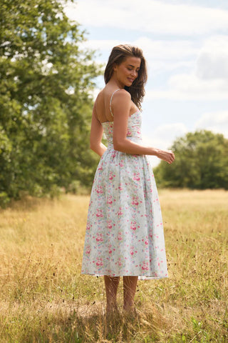 Philippa Midi Dress in Sweet Pea Bloom