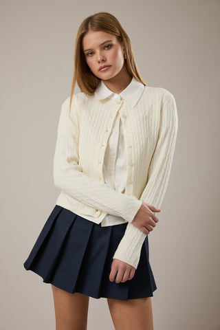 Girl Next Door Cable Knit Cardigan