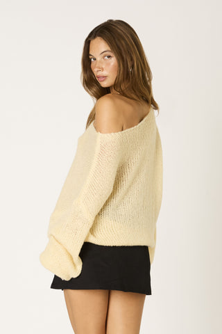 Girl in the Bubble Sweater in Butter