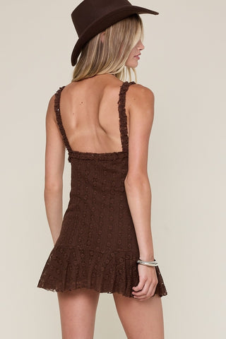 Girls Club Embroidered Mini Dress