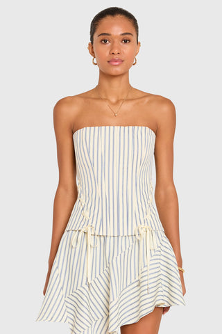 Hathaway Top in Oxford Blue