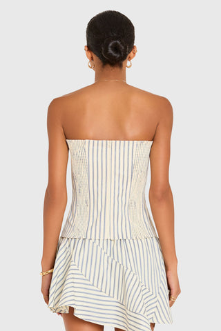 Hathaway Top in Oxford Blue