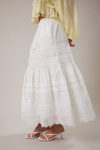 Heirloom Eyelet Midi Skirt