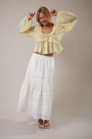 Heirloom Eyelet Midi Skirt