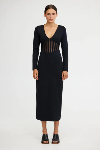 significant other atlas long-sleeve cutout midi dress Significant Other Long-Sleeve Cutout Twist Maxi Dress