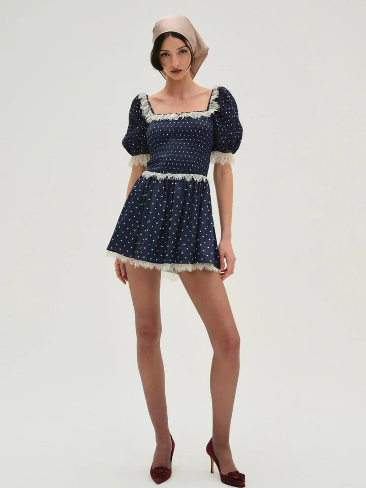 ines mini dress Ines Linen Floral-Print Mini Dress Ravela | Luxury Dress for Women