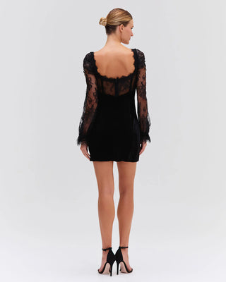 Lace and Velvet Mini Dress