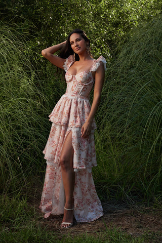 V. Chapman Jolie Dress in Cedar Rose Print